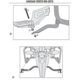 Kappa KL4114 Kawasaki Versys 650 15-17 Motosiklet Yan Çanta Taşıyıcı