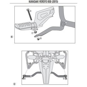 Kappa KL4114 Kawasaki Versys 650 15-17 Motosiklet Yan Çanta Taşıyıcı