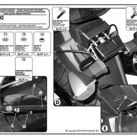 Kappa KLX539 Suzuki GSX 650-1250-GSF 650-1250 07-16 Motosiklet Yan Çanta Tasıyıcı