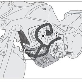Kappa KN3101 Suzuki DL 650 V-STROM 11-16 Motosiklet Motor Koruma Demiri