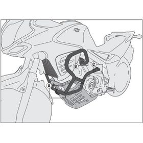 Kappa KN3101 Suzuki DL 650 V-STROM 11-16 Motosiklet Motor Koruma Demiri