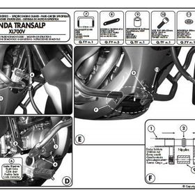 Kappa KN455 Honda XL 700V Transalp 08-13 Motosiklet Motor Koruma Demiri