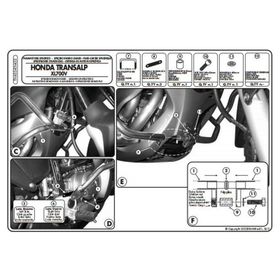 Kappa KN455 Honda XL 700V Transalp 08-13 Motosiklet Motor Koruma Demiri