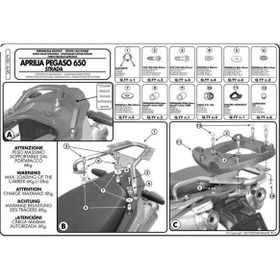 Kappa KR79 Aprilia Pegaso 650 Strada-Trail 05-11 Arka Çanta Taşıyıcı