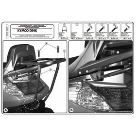 Kappa KR90 Kymco Dink 125-200I 06-16 Motosiklet Arka Çanta Taşıyıcı