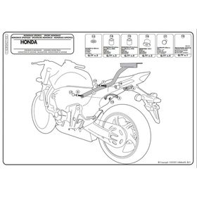 Kappa KZ1102 Honda CBR 600F - Hornet CB 600 11-13 Motosiklet Arka Çanta Taşıyıcı