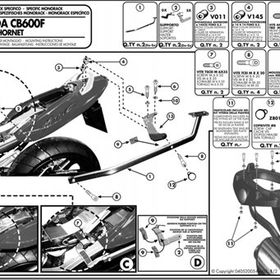 Kappa KZ258 Honda 600 Hornet 03-06 Arka Çanta Tasıyıcı