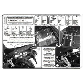 Kappa KZ443 Kawasaki Z 750 04-06 Motosiklet Arka Çanta Taşıyıcı
