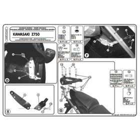 Kappa KZ443 Kawasaki Z 750 04-06 Motosiklet Arka Çanta Taşıyıcı