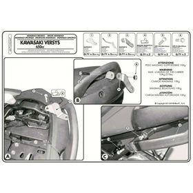 Kappa KZ447 Kawasaki Versys 650 06-09 Motosiklet Arka Çanta Taşıyıcı