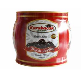 Karabacak Mega 2 kg Teneke Yağlı Sele Siyah Zeytin