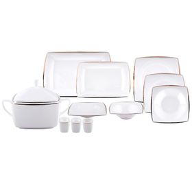 Karaca 153.03.08.0298 Fine Pearl Agate 62 Parça 12 Kişilik İnci Yemek Takımı