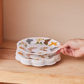 Karaca 18 cm Kelebek Yeni 6 Kişilik Pasta Seti
