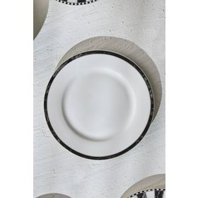 Karaca 19 cm Damalı Çizgi Porselen Pasta Tabağı
