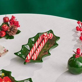 Karaca 22 cm New Year Yılbaşı Kokina Kayık Tabak