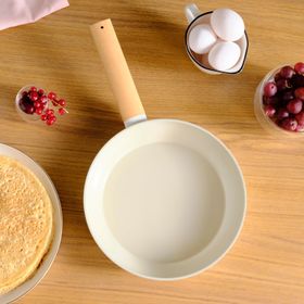 Karaca 24 cm Swiss Crystal Almond Cream İndüksiyon Tabanlı Tava