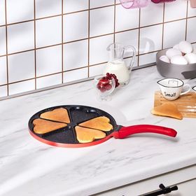 Karaca 26 cm Kırmızı Mutfaksever Biogranit Love Pankek Tava