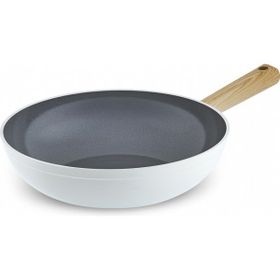 Karaca 28 cm Swiss Crystal Creamy Wood Wok Tava