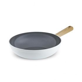 Karaca 28 cm Swiss Crystal Creamy Wood Wok Tava