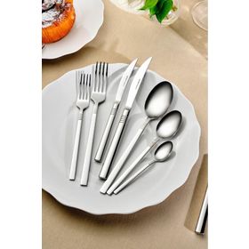 Karaca 316 Elegance Nil Platin 12 Kişilik 84 Parça Çatal Kaşık Bıçak Takımı