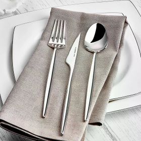 Karaca 316 Premium Moongate Platin 12 Kişilik 84 Parça Çatal Kaşık Bıçak Takımı