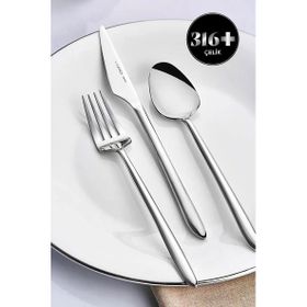 Karaca 316 Premium Stark Platin 12 Kişilik 84 Parça Çatal Kaşık Bıçak Takımı