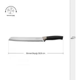 Karaca 32 cm Helios Black Ekmek Bıçağı