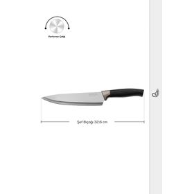 Karaca 32 cm Helios Black Şef Bıçağı