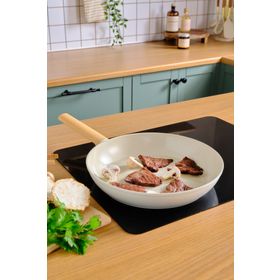 Karaca 32 cm Swiss Crystal Almond Cream İndüksiyon Tabanlı Tava