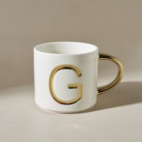 Karaca 400 ml Beyaz G Harfli Kupa