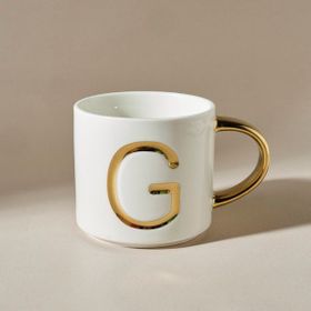 Karaca 400 ml Beyaz G Harfli Kupa