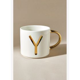 Karaca 400 ml Y Harfli Beyaz Kupa