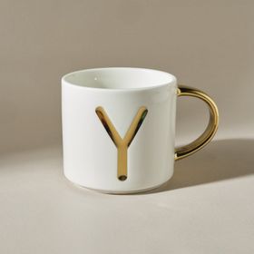 Karaca 400 ml Y Harfli Beyaz Kupa