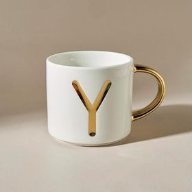 Karaca 400 ml Y Harfli Beyaz Kupa