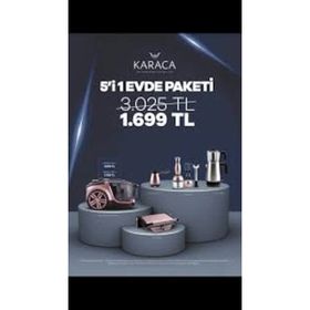 Karaca 5'i 1 Evde Elektrikli Ev Aletleri Rosegold Çeyiz Paketi