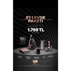 Karaca 5'i 1 Evde Elektrikli Ev Aletleri Rosegold Çeyiz Paketi