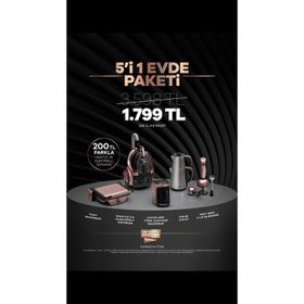Karaca 5'i 1 Evde Elektrikli Ev Aletleri Rosegold Çeyiz Paketi