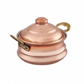 Karaca 8 cm Alacahöyük Bakır Mini Güveç