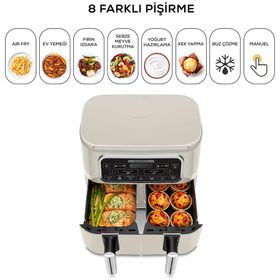 Karaca Air Pro Cook Duo Ev Yemeği XXXL 4+4 lt Starlight Airfryer