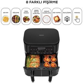 Karaca Air Pro Cook Duo Köz XXXL 4+4 lt Black Airfryer