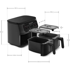 Karaca Air Pro Cook Duo Köz XXXL 4+4 lt Black Airfryer