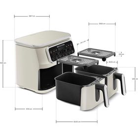 Karaca Aır Pro Cook Duo Köz XXXL 4+4 lt Iconic Beige Airfryer