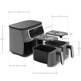 Karaca Air Pro Cook Duo Köz XXXL 4+4 lt Space Gray Airfryer