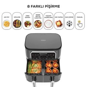 Karaca Air Pro Cook Duo Köz XXXL 4+4 lt Space Gray Airfryer