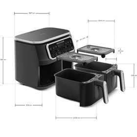 Karaca Air Pro Cook Duo Tandır XXXL 4+4 lt Black Silver Airfryer