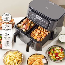Karaca Air Pro Cook Duo Tandır XXXL 4+4 lt Black Silver Airfryer