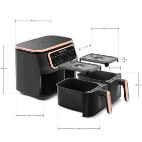 Karaca Air Pro Cook Duo Tandır XXXL 4+4 lt Rosegold Airfryer