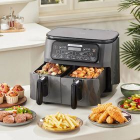 Karaca Air Pro Cook Duo Tandır XXXL 4+4 lt Space Gray Black Airfryer