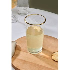 Karaca Akroma Transparent 435 ml Gold Su Bardağı