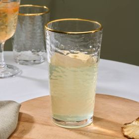 Karaca Akroma Transparent 435 ml Gold Su Bardağı